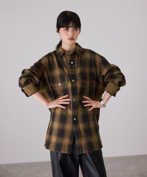 ADAM ET ROPE'（アダムエロペ）の「オンブレチェックシャツ（シャツ/ブラウス・レディース・イエロー系その他3・FREE）」の19枚目の写真