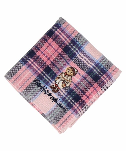 POLO RALPH LAUREN（ポロ ラルフ ローレン）の「レディース タオルハンカチ（ハンカチ/ハンドタオル・レディース・ネイビー/ピンク/アイボリー・FREE）」の3枚目の写真
