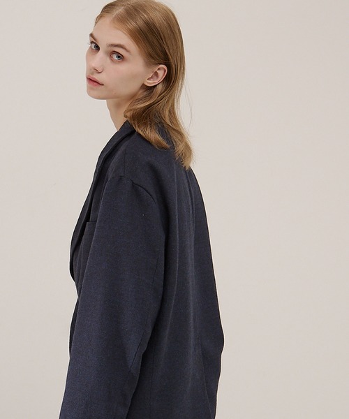 EMMA CLOTHES（エマクローズ）の「【セットアップ対応】ルーズシルエット ツイードライクテーラードジャケット（テーラードジャケット・メンズ・グレー/ネイビー/チャコール/ブラウン・L/M/S）」の17枚目の写真