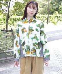 SUPER HAKKA | SUPER　HAKKA×サクマ　ユウコ　「ある日の森の街」／「この葉の青い鳥」プリントシャツブラウス(シャツ/ブラウス)