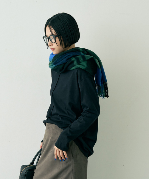 Rouge vif Anna(ルージュヴィフアンナ)の「綿ポリ天竺万能カットプルオーバー(Tシャツ/カットソー・レディース・ブラック/ホワイト・フリー)」の11枚目の写真