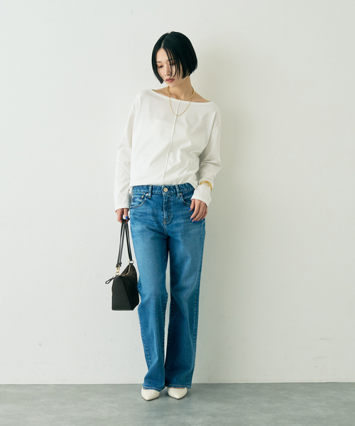 Rouge vif Anna(ルージュヴィフアンナ)の「綿ポリ天竺万能カットプルオーバー(Tシャツ/カットソー・レディース・ブラック/ホワイト・フリー)」の16枚目の写真