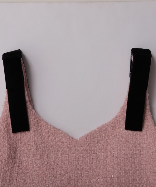 Fit more（フィットモア）の「ショルダーベロアリボンツイードキャミトップス（その他トップス・レディース・ピンク/ブラック/アイボリー・FREE）」の17枚目の写真