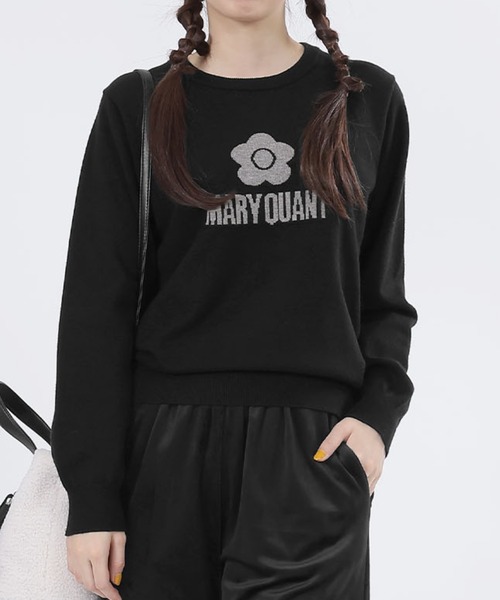 MARY QUANT（マリークワント）の「シンプルロゴニット プルオーバー（ニット/セーター・レディース・ブルー/ブラック/ホワイト/レッド/グリーン・M）」の3枚目の写真