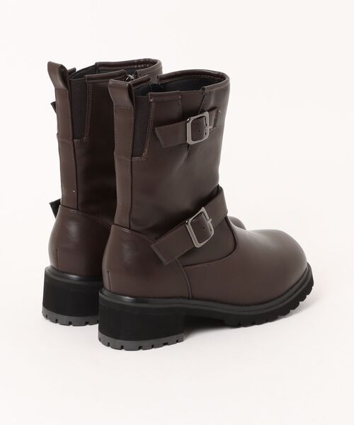 la farfa SHOES(ラ・ファーファ シューズ)の「la farfa shoes 厚底 エンジニアブーツ(ブーツ・レディース・ダークブラウン/ブラック/グレー・XL/LL/L/M)」の5枚目の写真