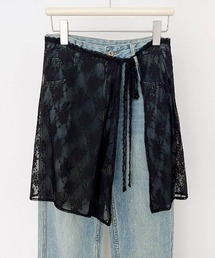 maison de LATIR（メゾンドラティール）の「春トレンドのコーデにプラスワン!ウエストリボン チュールレース巻きラップスカート レースラップスカート（スカート）」