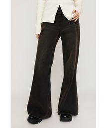 SLYダークデニム ワイドレッグパンツ SLY（スライ） ジーンズ デニム デニムパンツ LEOPARD WIDE LEG PT-D