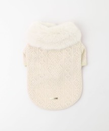 moncheri（モンシェリ）の「ファーカラーニットトップス（ペットウェア・メンズ）」