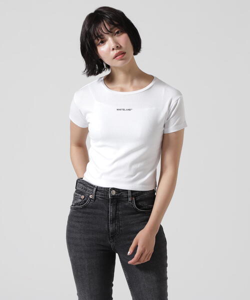 WHITELAND（ホワイトランド）の「WHITELAND/ホワイトランド/CHIBI TEE（Tシャツ/カットソー・レディース・ブラック/ホワイト・F）」の2枚目の写真