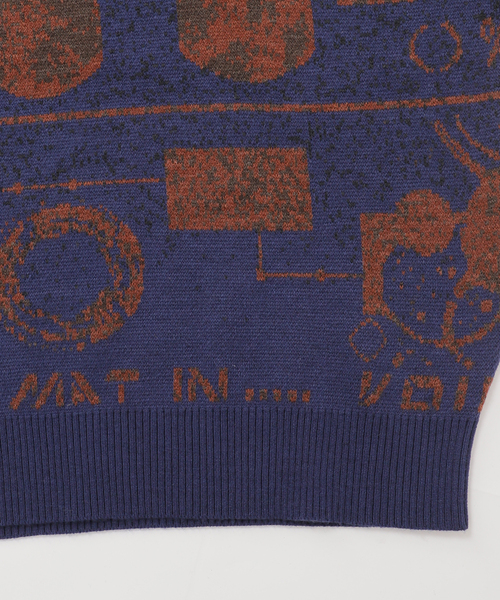 B.C STOCK(ベーセーストック)の「LO-FI ジャガードクルーネックニット(ニット/セーター・メンズ・ベージュ/ブラック系その他/ネイビー・MEDIUM/LARGE)」の20枚目の写真