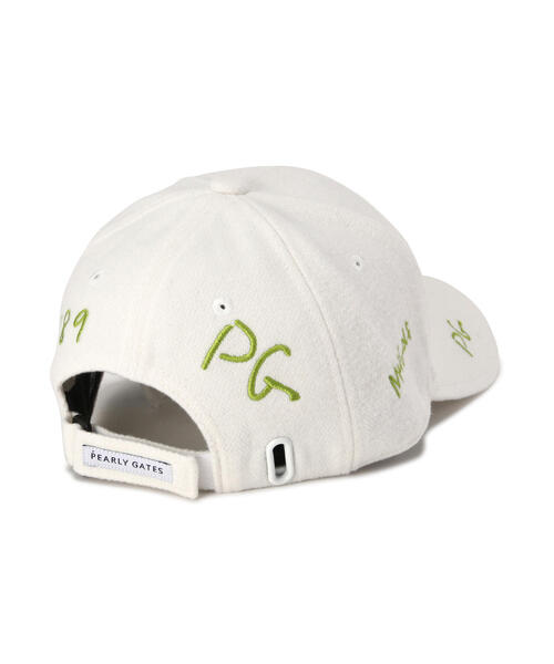 PEARLY GATES（パーリーゲイツ）の「【PEARLY GATES】ロゴ刺繍起毛キャップ (UNISEX)（キャップ・レディース・ホワイト/ネイビー・FREE）」の14枚目の写真