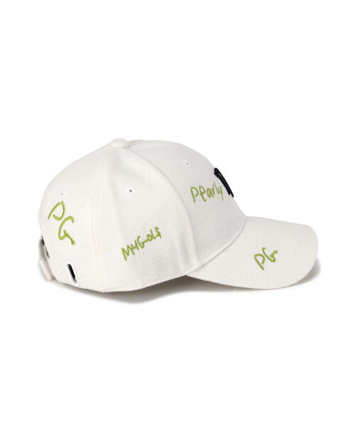 PEARLY GATES（パーリーゲイツ）の「【PEARLY GATES】ロゴ刺繍起毛キャップ (UNISEX)（キャップ・レディース・ホワイト/ネイビー・FREE）」の16枚目の写真