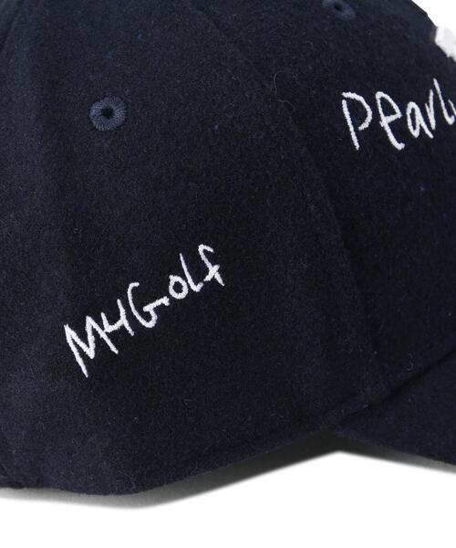 PEARLY GATES（パーリーゲイツ）の「【PEARLY GATES】ロゴ刺繍起毛キャップ (UNISEX)（キャップ・レディース・ホワイト/ネイビー・FREE）」の9枚目の写真