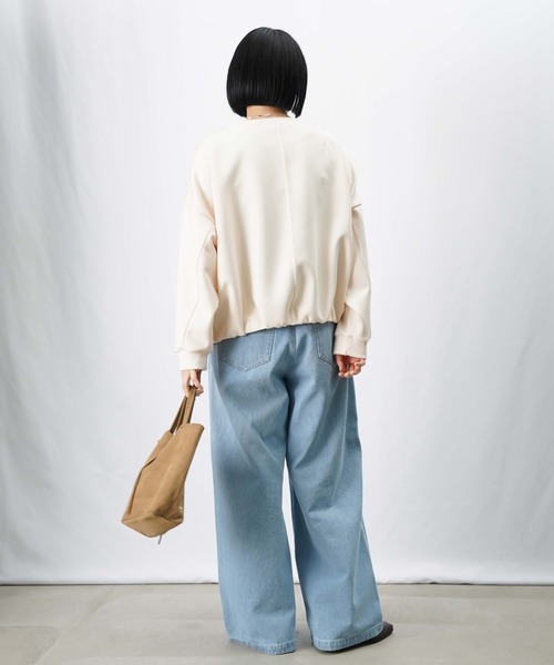 LUCA/LADY LUCK LUCA（ルカ/レディラックルカ）の「LC/LLL ブークレー切替カットソー（Tシャツ/カットソー・レディース・ブラック/アイボリー/グレー・FREE）」の16枚目の写真