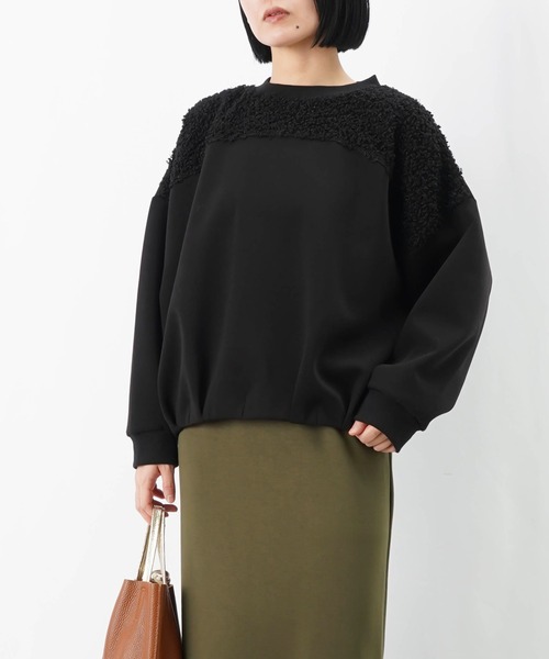 LUCA/LADY LUCK LUCA（ルカ/レディラックルカ）の「LC/LLL ブークレー切替カットソー（Tシャツ/カットソー・レディース・ブラック/アイボリー/グレー・FREE）」の21枚目の写真