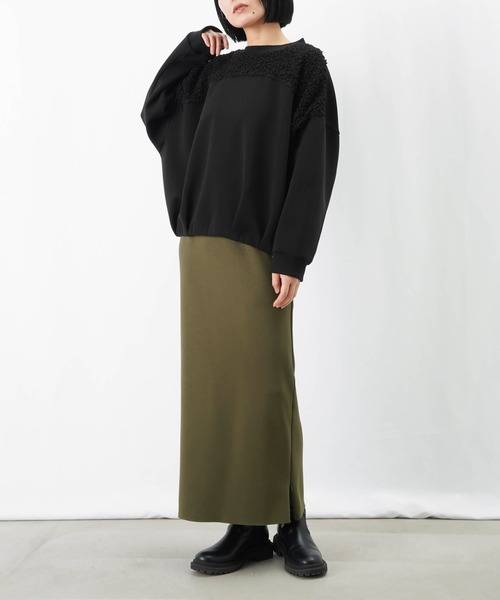 LUCA/LADY LUCK LUCA（ルカ/レディラックルカ）の「LC/LLL ブークレー切替カットソー（Tシャツ/カットソー・レディース・ブラック/アイボリー/グレー・FREE）」の22枚目の写真