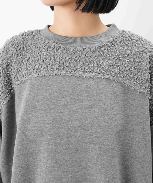 LUCA/LADY LUCK LUCA（ルカ/レディラックルカ）の「LC/LLL ブークレー切替カットソー（Tシャツ/カットソー・レディース・ブラック/アイボリー/グレー・FREE）」の7枚目の写真