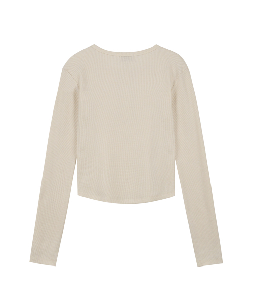 ROCKCAKE(ロックケーキ)の「Applique Logo Button Top - Cream(Tシャツ/カットソー・レディース・その他・SMALL)」の3枚目の写真