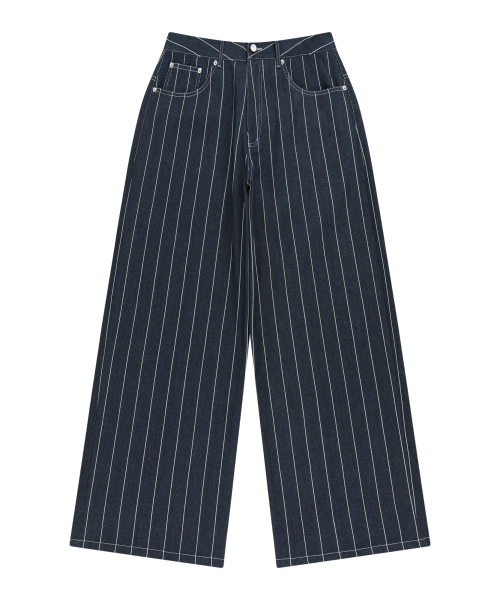 AAKAM(アーカム)の「Striped Cinch Back Denim Pants (Blue)(デニムパンツ・レディース・その他・1/2)」の14枚目の写真