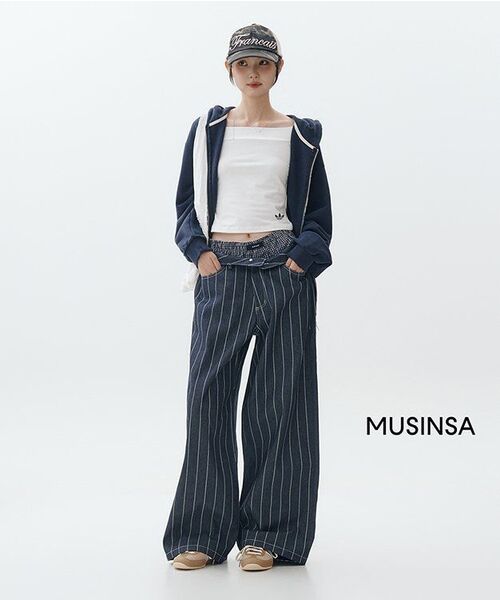 AAKAM(アーカム)の「Striped Cinch Back Denim Pants (Blue)(デニムパンツ・レディース・その他・1/2)」の15枚目の写真