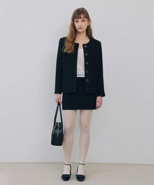 TTUDEMENT(トュードメント)の「BOUCLE TWEED MINI SKIRT BLACK(スカート・レディース・その他・SMALL/MEDIUM)」の1枚目の写真