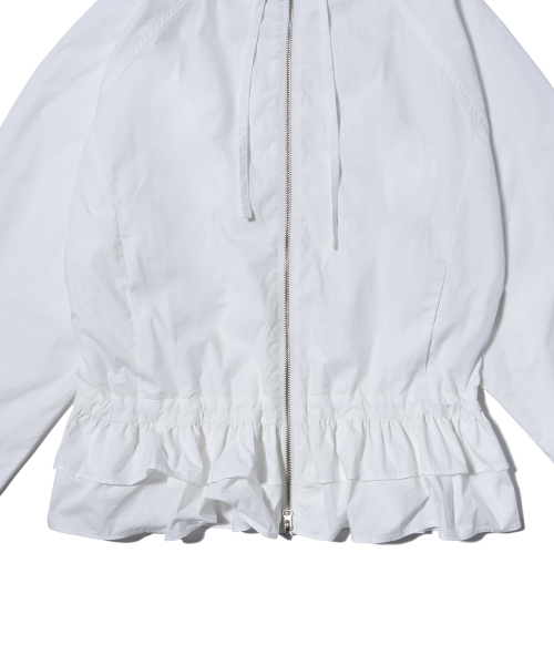 YOUHEE(ユヒ)の「RUFFLE DETAILED WINDBREAKER WHITE(その他アウター・レディース・その他・FREE)」の5枚目の写真