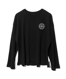 PUNCH DRUNK PARTIES（パンチドランクパーティーズ）の「Circle Logo Waffle Lounge Longsleeve (BLACK)（Tシャツ/カットソー）」