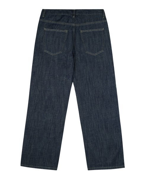 TRILLION(トリリオン)の「(夏生地)バイオストーンウォッシングサマークールワイドデニムパンツ(SUMMER INDIGO)(デニムパンツ・レディース・その他・SMALL/MEDIUM/LARGE/X-LARGE)」の4枚目の写真