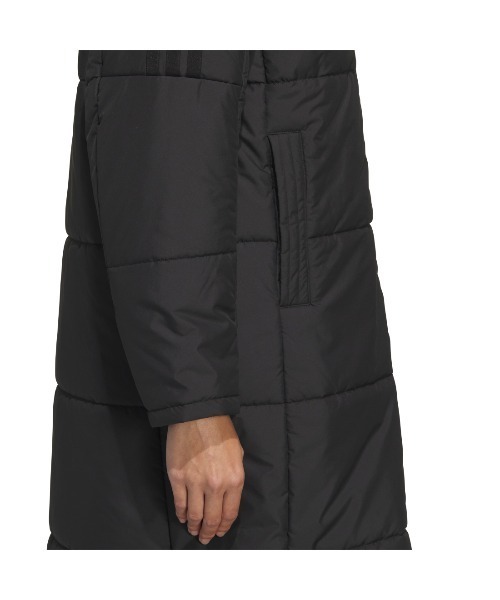 adidas（アディダス）の「アディダス adidas PADロングコート（ダウンジャケット/コート・レディース・ブラック×ブラック/ブラック×ホワイト・S/M/L/XL）」の10枚目の写真