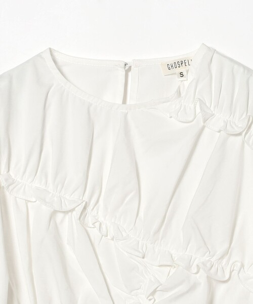 GHOSPELL(ゴスペル)の「GHOSPELL / Caro Asymmetric Top(シャツ/ブラウス・レディース・オフホワイト・SMALL)」の7枚目の写真