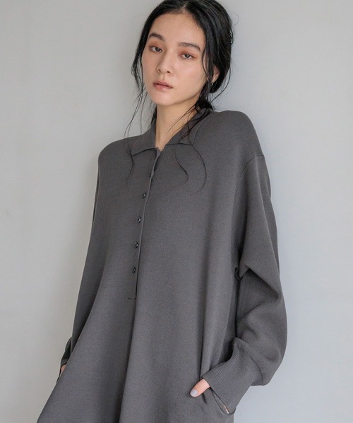 LOWRYS FARM（ローリーズファーム）の「ニットジャンプスーツ　606911（つなぎ/オールインワン・レディース・ブラック/グレー・FREE）」の5枚目の写真