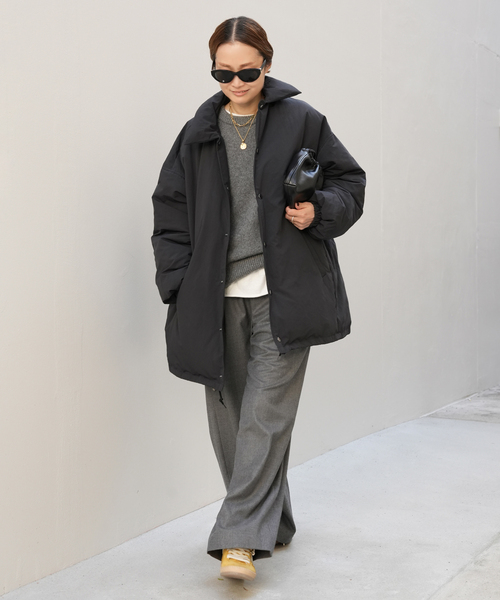 CALUX/キャラクス】PUFFER COACH JACKET（ダウンジャケット/コート