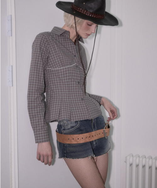 ROSEFRANTZ（ロゼフランツ）の「Lace Line Pintuck Shirt [Brown]（シャツ/ブラウス・レディース・ブラウン・SMALL/MEDIUM）」の10枚目の写真