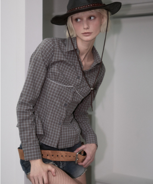 ROSEFRANTZ（ロゼフランツ）の「Lace Line Pintuck Shirt [Brown]（シャツ/ブラウス・レディース・ブラウン・SMALL/MEDIUM）」の13枚目の写真