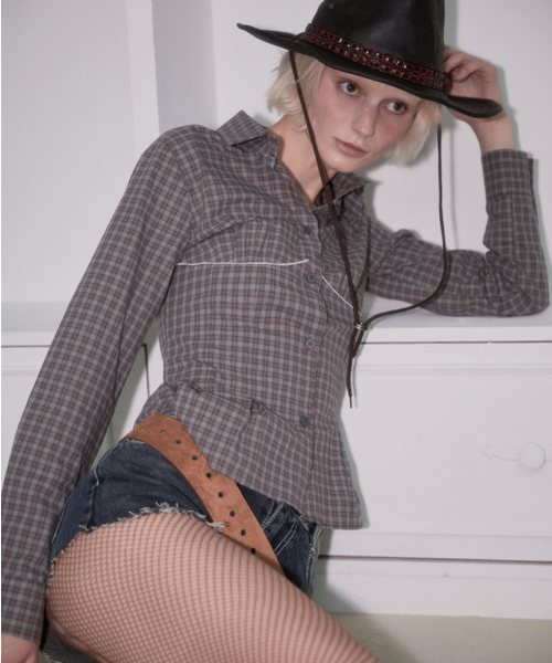 ROSEFRANTZ（ロゼフランツ）の「Lace Line Pintuck Shirt [Brown]（シャツ/ブラウス・レディース・ブラウン・SMALL/MEDIUM）」の15枚目の写真
