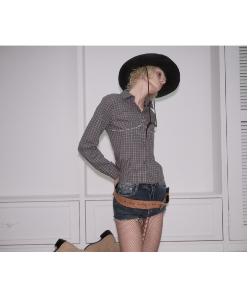 ROSEFRANTZ（ロゼフランツ）の「Lace Line Pintuck Shirt [Brown]（シャツ/ブラウス・レディース・ブラウン・SMALL/MEDIUM）」の17枚目の写真