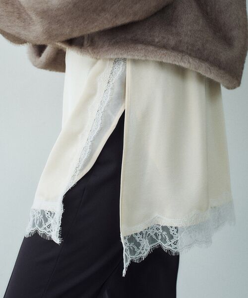 CODE A（コードエー）の「lingerie mood lace cami（シャツ/ブラウス・レディース・ライトグレー/ライトイエロー系・00）」の14枚目の写真