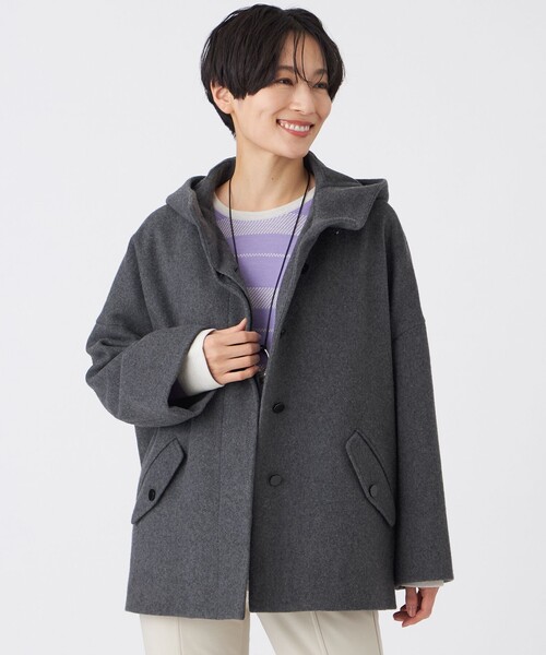 【SANYO Style EDITION掲載】ウールスーパービーバーフーデッドコート