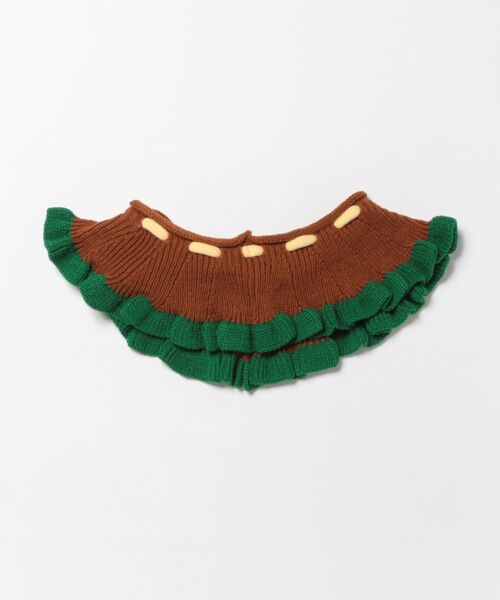 MARKEY'S(マーキーズ)の「ニットフリルカラー(付け襟・キッズ・オフホワイト/ブラウン/ピンク・FREE)」の7枚目の写真