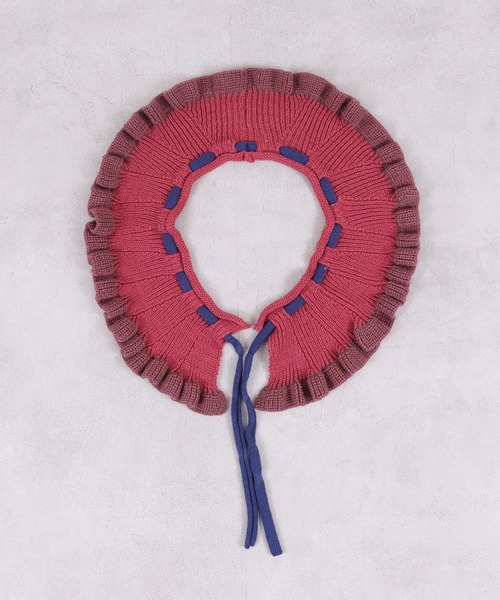 MARKEY'S(マーキーズ)の「ニットフリルカラー(付け襟・キッズ・オフホワイト/ブラウン/ピンク・FREE)」の16枚目の写真