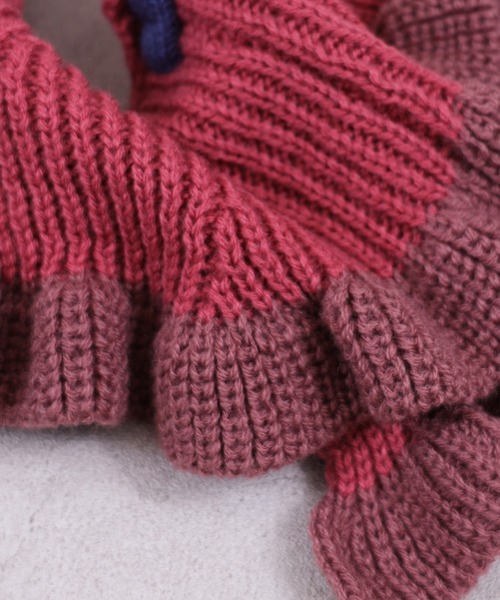 MARKEY'S(マーキーズ)の「ニットフリルカラー(付け襟・キッズ・オフホワイト/ブラウン/ピンク・FREE)」の18枚目の写真