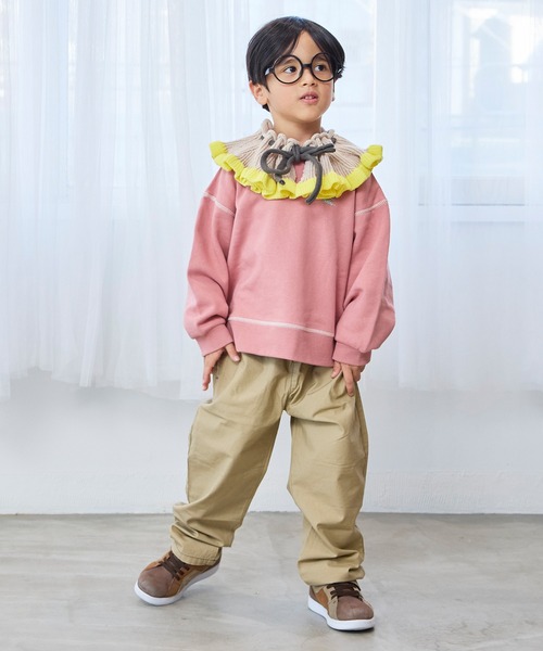 MARKEY'S(マーキーズ)の「ニットフリルカラー(付け襟・キッズ・オフホワイト/ブラウン/ピンク・FREE)」の11枚目の写真