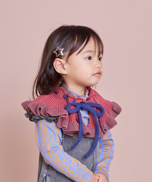 MARKEY'S(マーキーズ)の「ニットフリルカラー(付け襟・キッズ・オフホワイト/ブラウン/ピンク・FREE)」の12枚目の写真