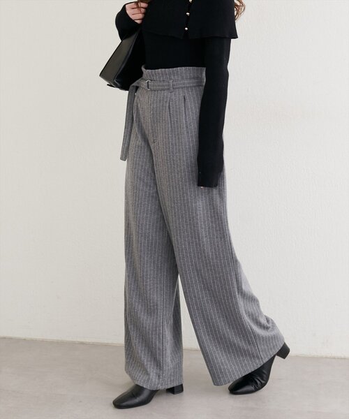 natural couture(ナチュラルクチュール)の「ベルト付きストレッチパンツ(その他パンツ・レディース・グレー/ブラック・SMALL/MEDIUM)」の14枚目の写真