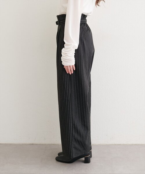 natural couture(ナチュラルクチュール)の「ベルト付きストレッチパンツ(その他パンツ・レディース・グレー/ブラック・SMALL/MEDIUM)」の5枚目の写真