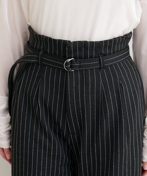 natural couture(ナチュラルクチュール)の「ベルト付きストレッチパンツ(その他パンツ・レディース・グレー/ブラック・SMALL/MEDIUM)」の7枚目の写真