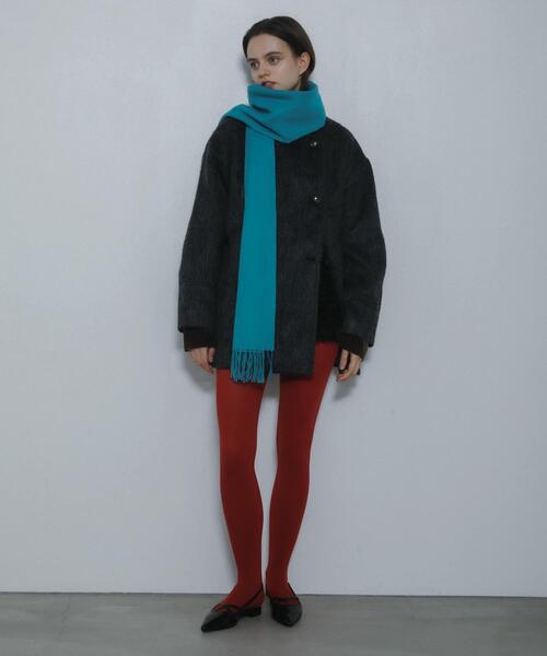 SENSE OF PLACE by URBAN RESEARCH（センスオブプレイスバイアーバンリサーチ）の「フリンジストール（マフラー・レディース・アイボリー/ブルー/ブラック/ダークブラウン・ONE）」の4枚目の写真