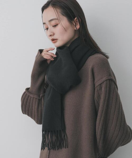 SENSE OF PLACE by URBAN RESEARCH（センスオブプレイスバイアーバンリサーチ）の「フリンジストール（マフラー・レディース・アイボリー/ブルー/ブラック/ダークブラウン・ONE）」の11枚目の写真