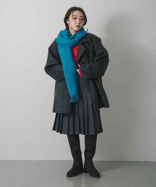 SENSE OF PLACE by URBAN RESEARCH（センスオブプレイスバイアーバンリサーチ）の「フリンジストール（マフラー・レディース・アイボリー/ブルー/ブラック/ダークブラウン・ONE）」の21枚目の写真