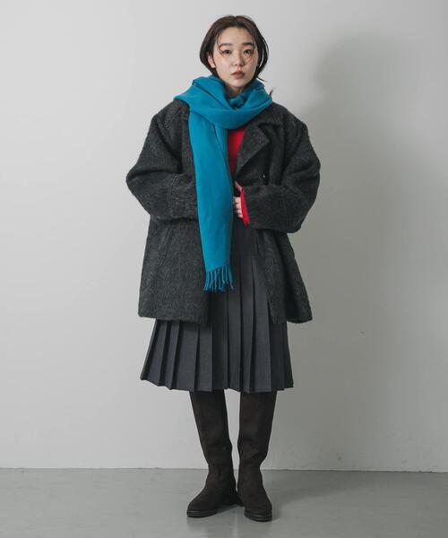 SENSE OF PLACE by URBAN RESEARCH（センスオブプレイスバイアーバンリサーチ）の「フリンジストール（マフラー・レディース・アイボリー/ブルー/ブラック/ダークブラウン・ONE）」の22枚目の写真